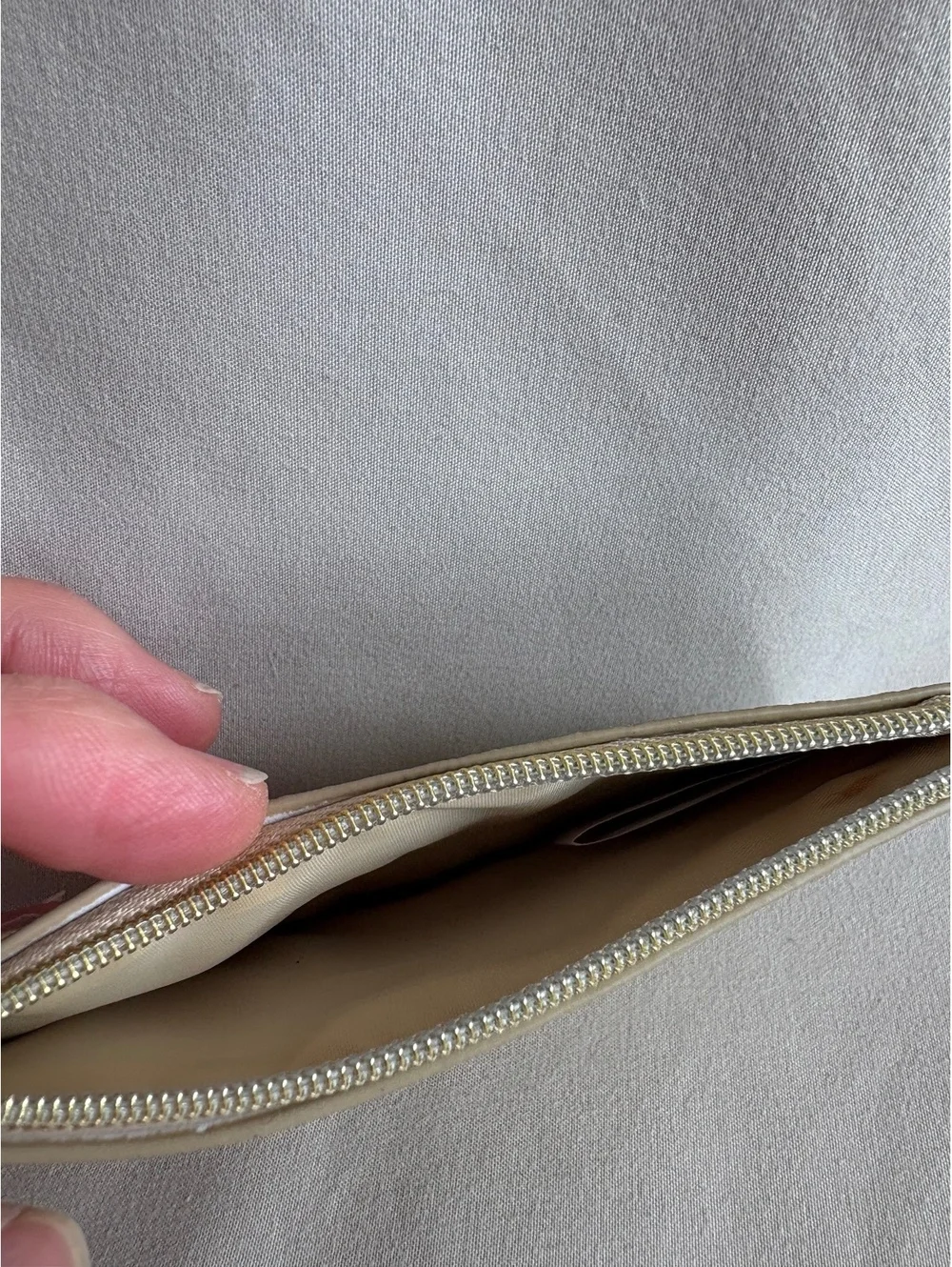 Jimmy Choo Gold Glitter Zip Wallet